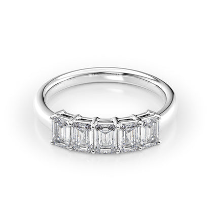 1.5ct Judith Emerald Cut Moissanite Ring - Silver