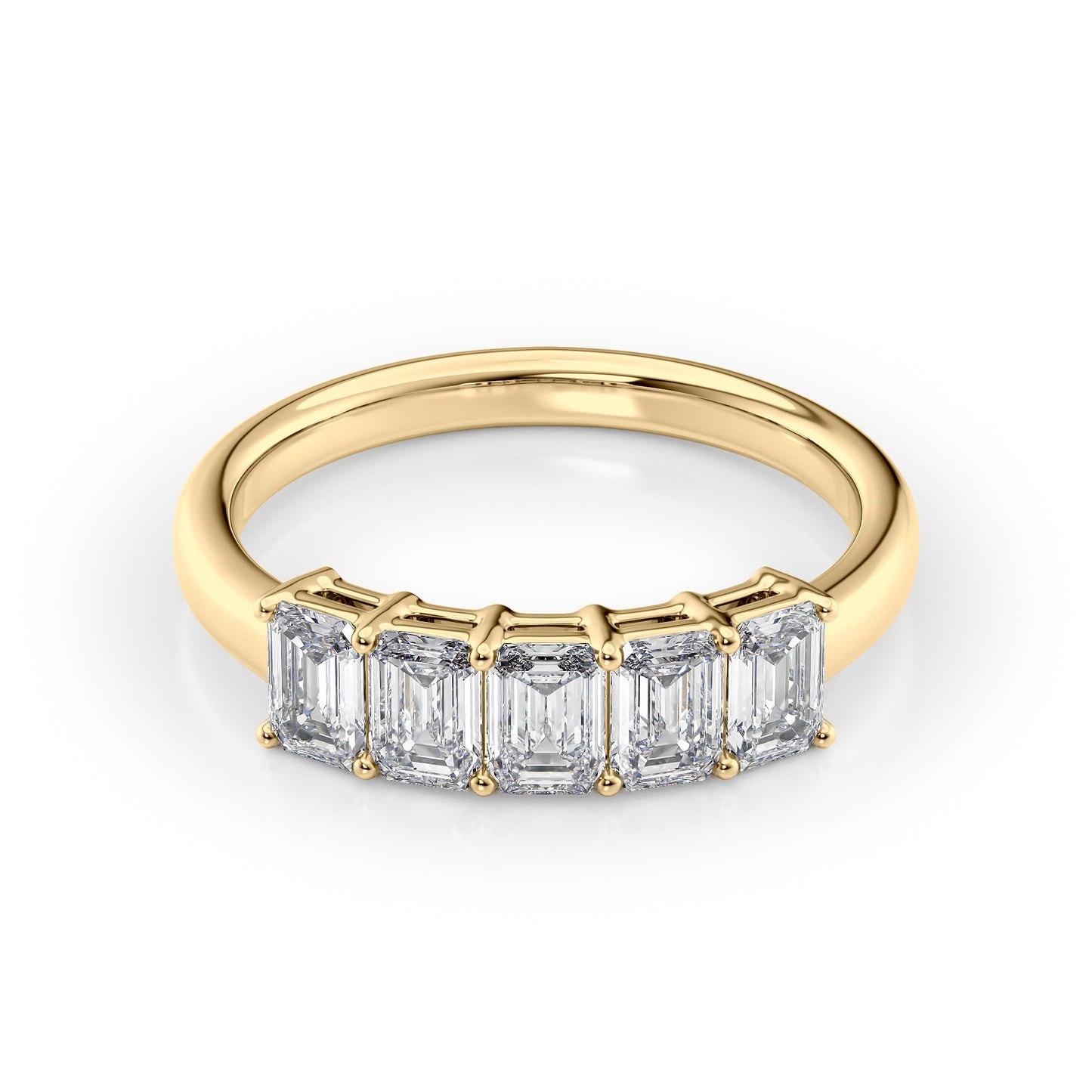 1.5ct Judith Emerald Cut Moissanite Ring - Gold