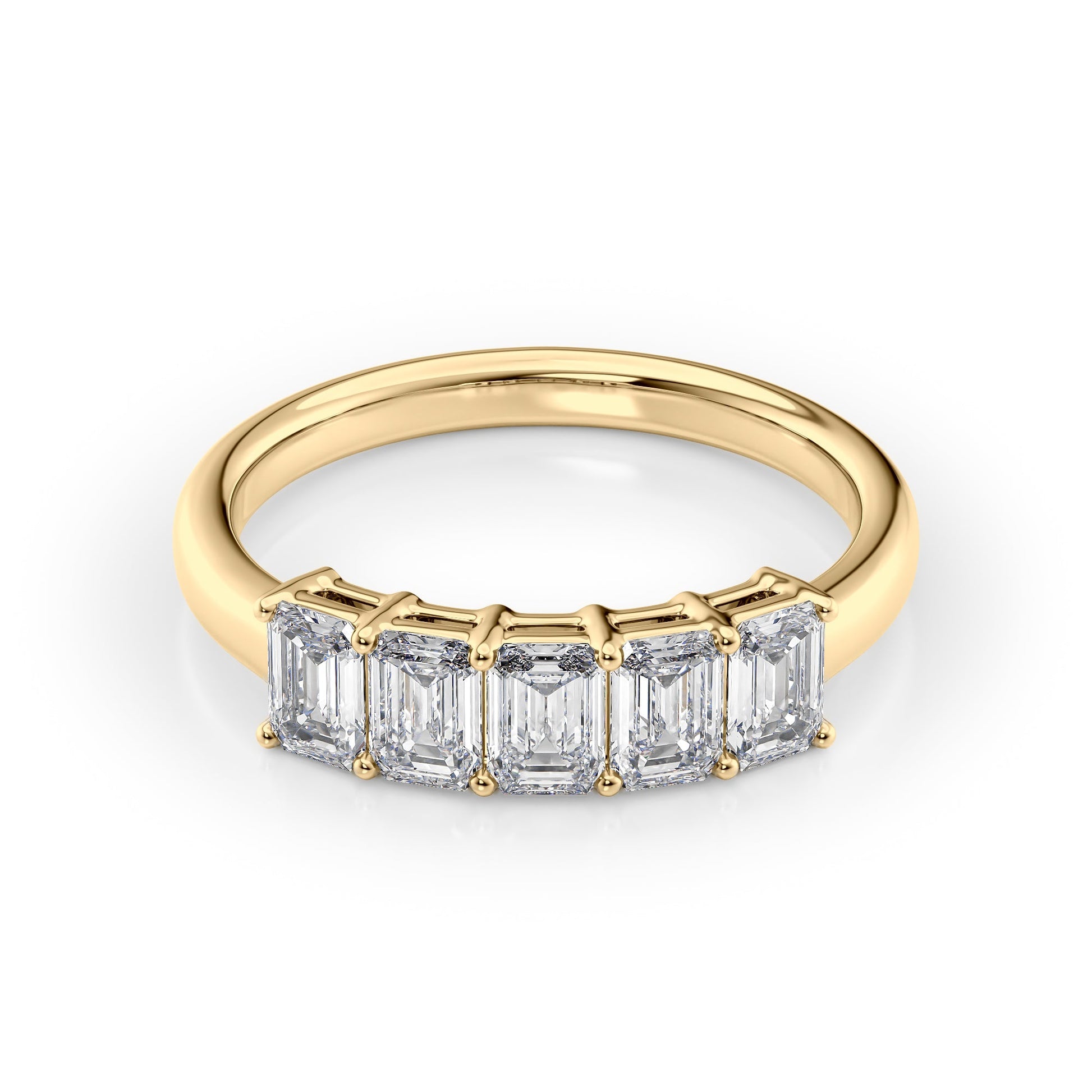 1.5ct Judith Emerald Cut Moissanite Ring - Gold
