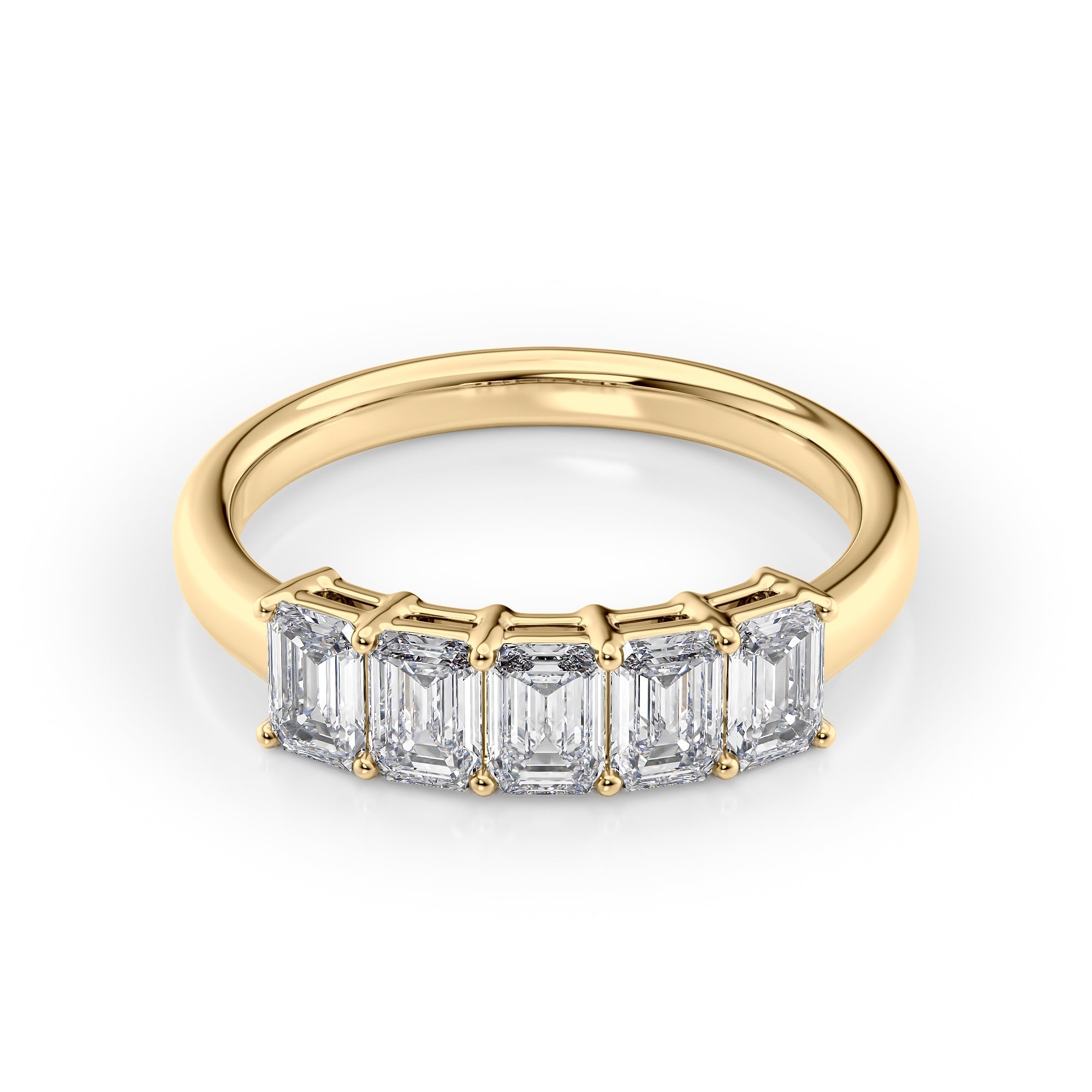 1.5ct Judith Emerald Cut Moissanite Ring - Gold