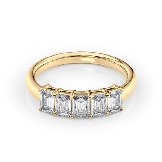 1.5ct Judith Emerald Cut Moissanite Ring - Gold
