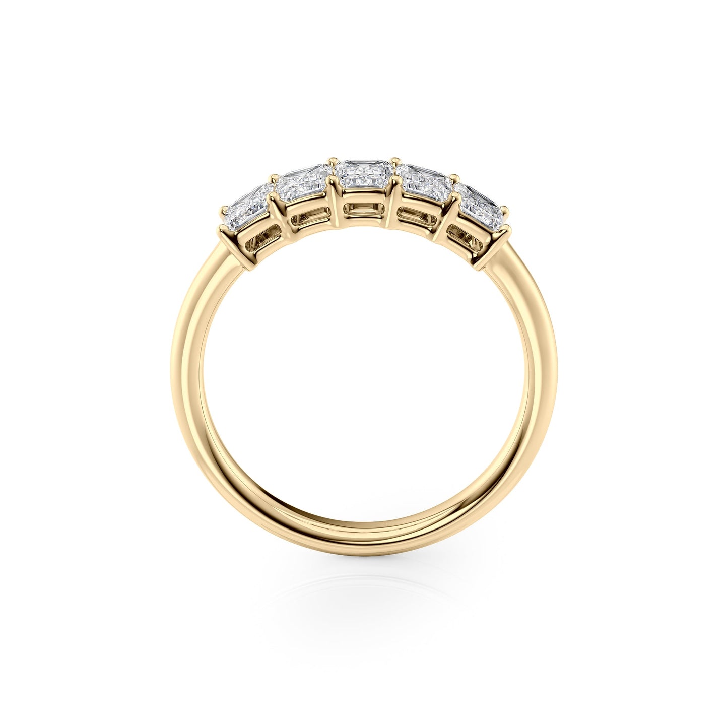 1.5ct Judith Emerald Cut Moissanite Ring - Gold