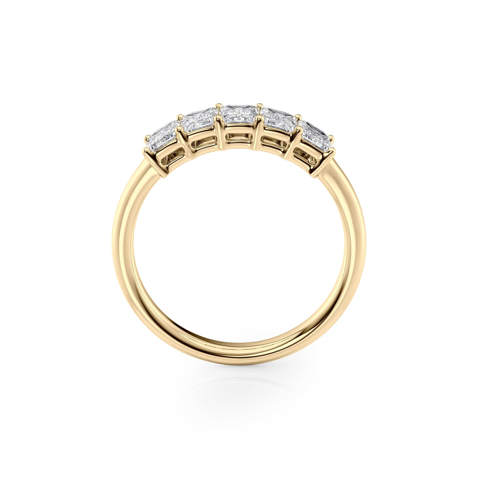1.5ct Judith Emerald Cut Moissanite Ring - Gold
