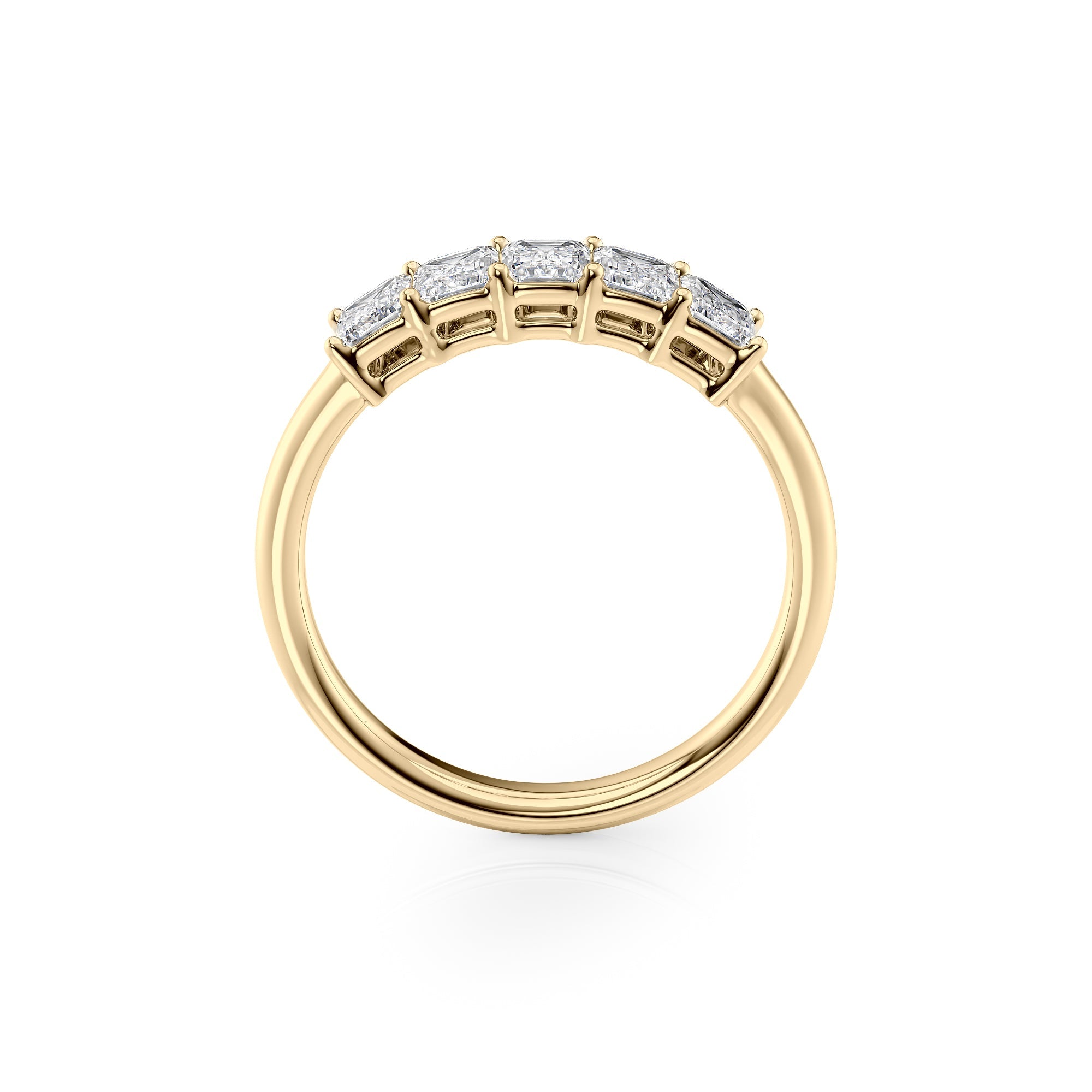 1.5ct Judith Emerald Cut Moissanite Ring - Gold