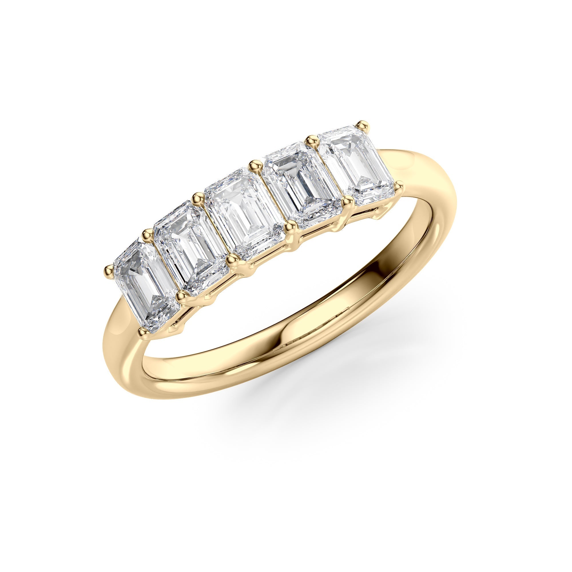 1.5ct Judith Emerald Cut Moissanite Ring - Gold