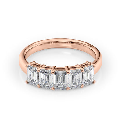 2ct Clarita Emerald Cut Moissanite Ring - Rose Gold