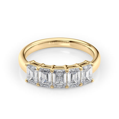 2ct Clarita Emerald Cut Moissanite Ring - Gold