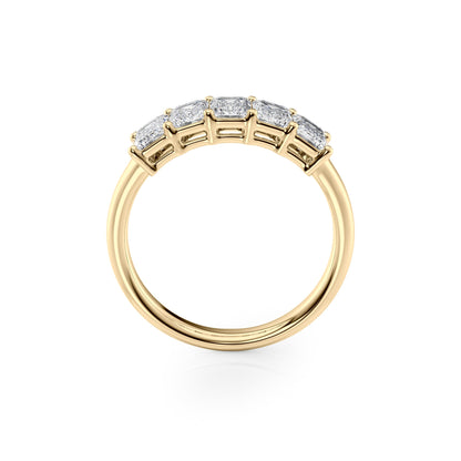 2ct Clarita Emerald Cut Moissanite Ring - Gold