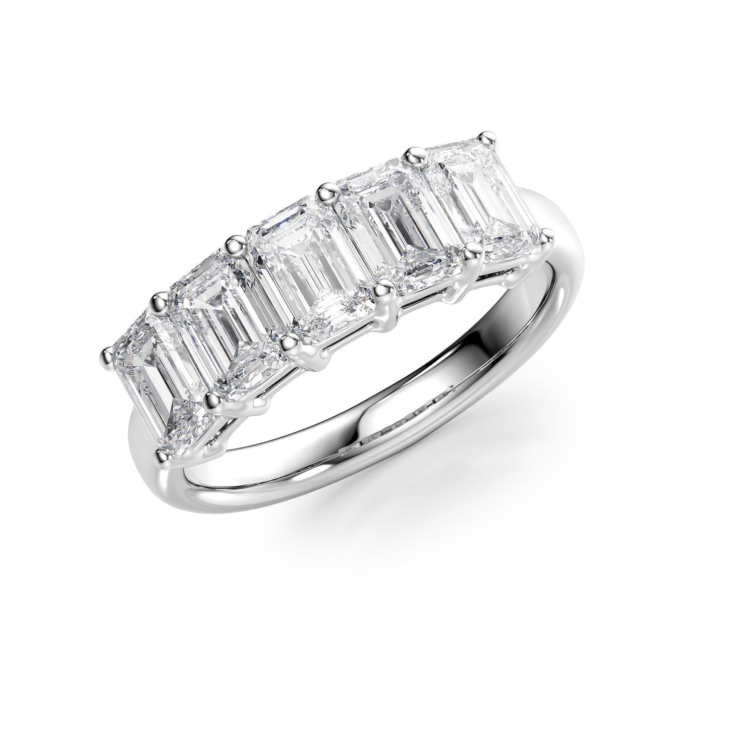 2.5ct Darla Emerald Cut Moissanite Ring - Silver