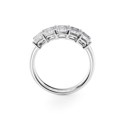 2.5ct Darla Emerald Cut Moissanite Ring - Silver