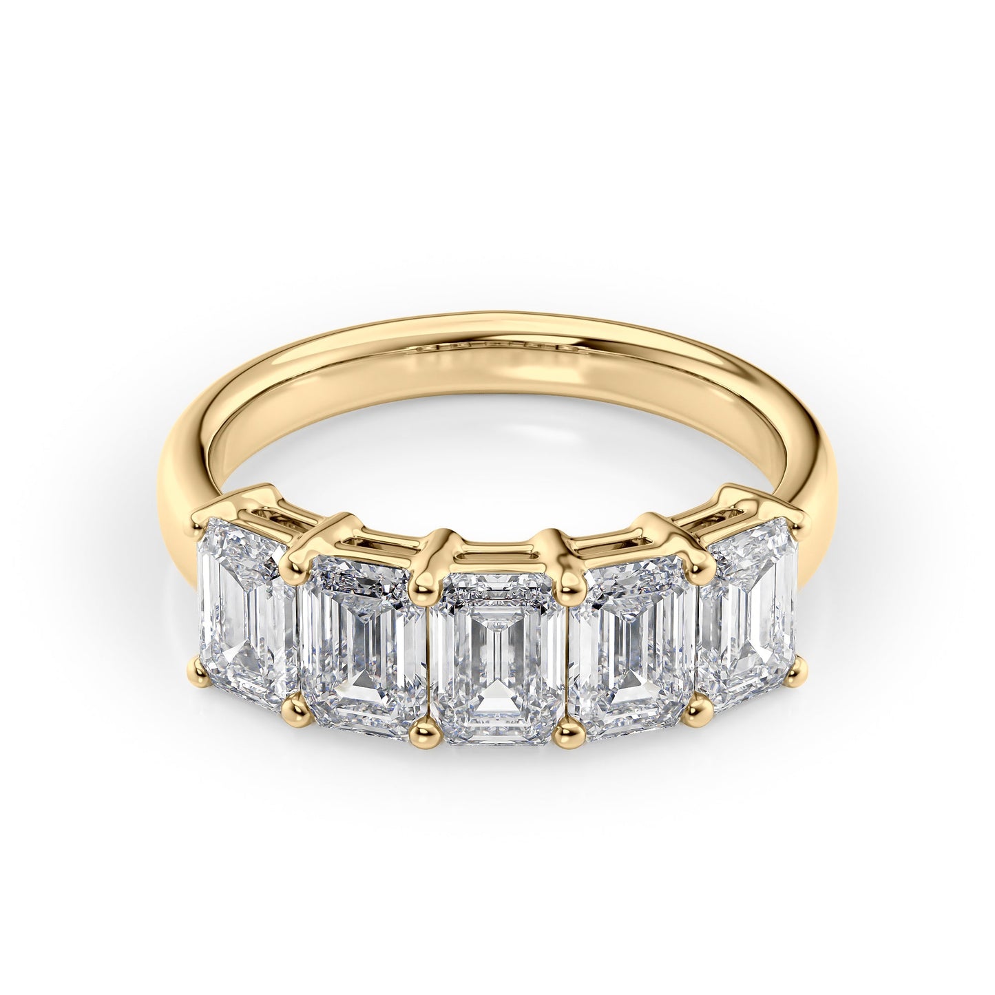 2.5ct Darla Emerald Cut Moissanite Ring - Gold
