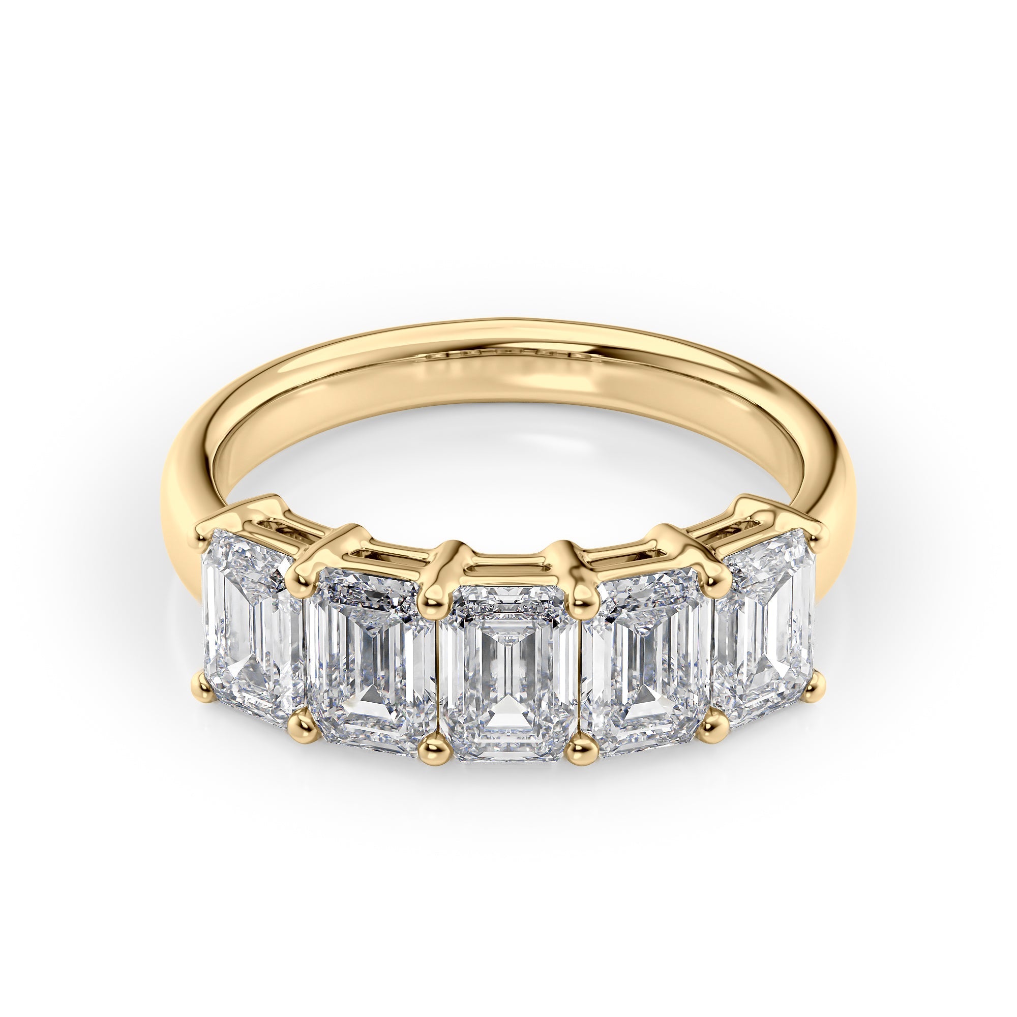 2.5ct Darla Emerald Cut Moissanite Ring - Gold