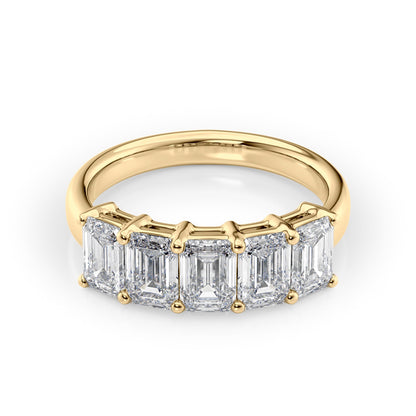 2.5ct Darla Emerald Cut Moissanite Ring - Gold