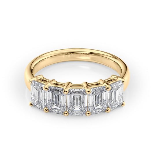 2.5ct Darla Emerald Cut Moissanite Ring - Gold