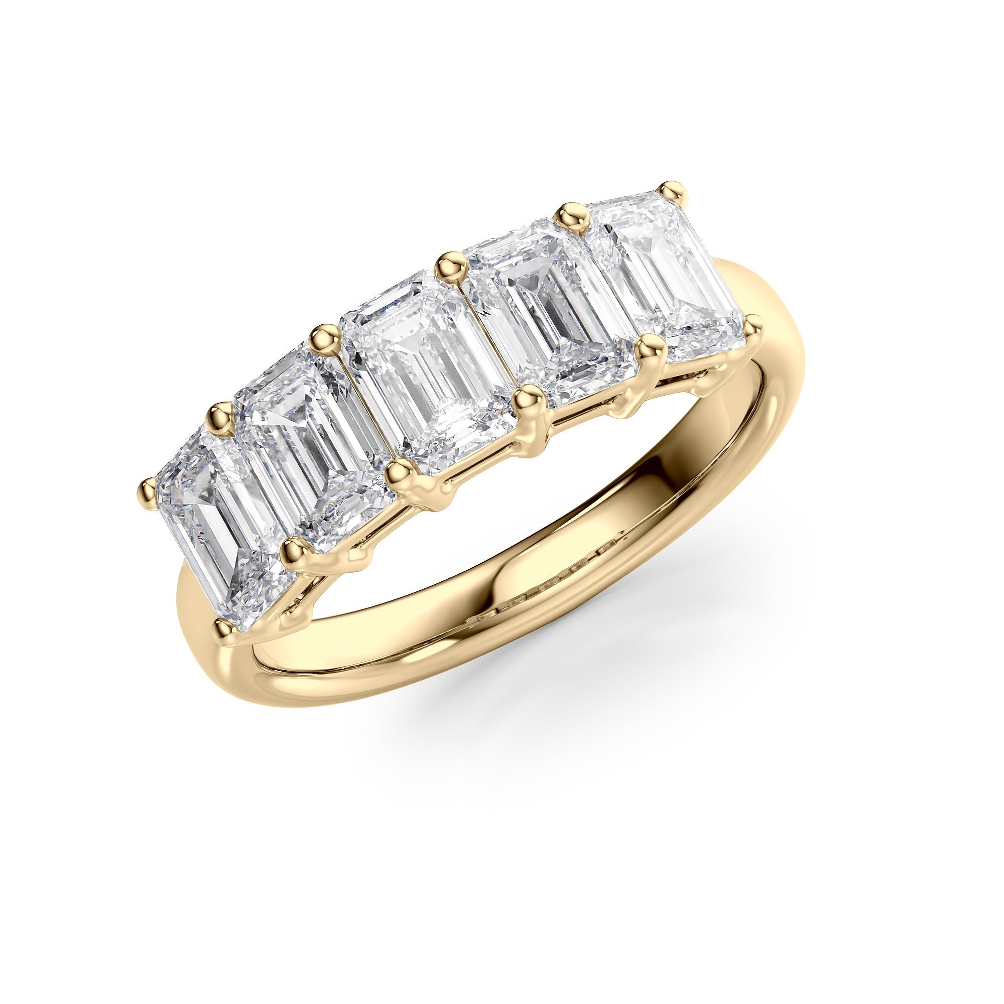 2.5ct Darla Emerald Cut Moissanite Ring - Gold