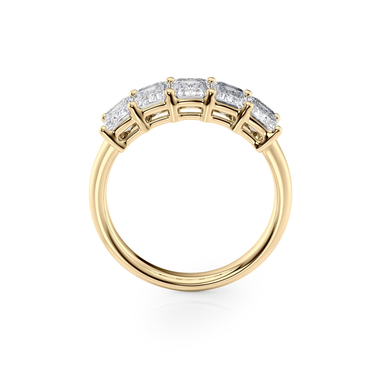 2.5ct Darla Emerald Cut Moissanite Ring - Gold