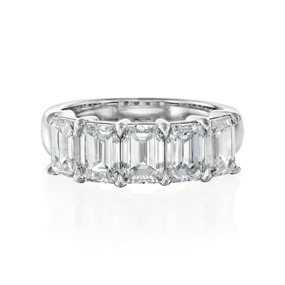 3.5ct Ruxandra Emerald Cut Moissanite Ring - Silver