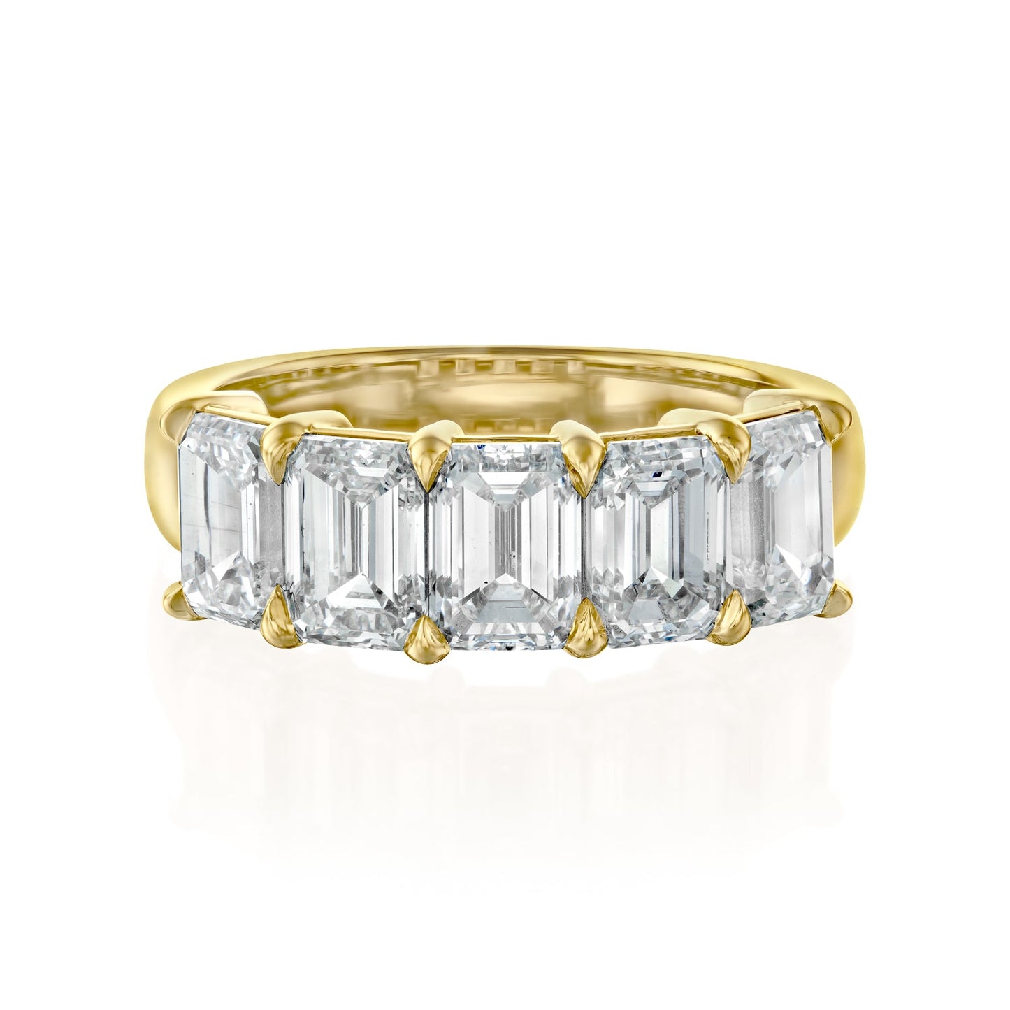 3.5ct Ruxandra Emerald Cut Moissanite Ring - Gold