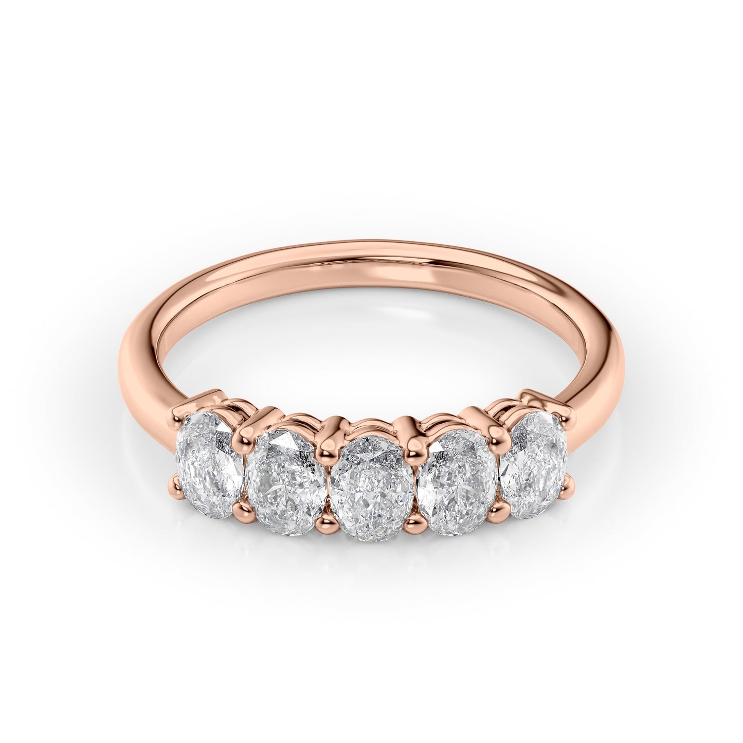 1ct Zelira Oval Cut Moissanite Ring - Rose Gold