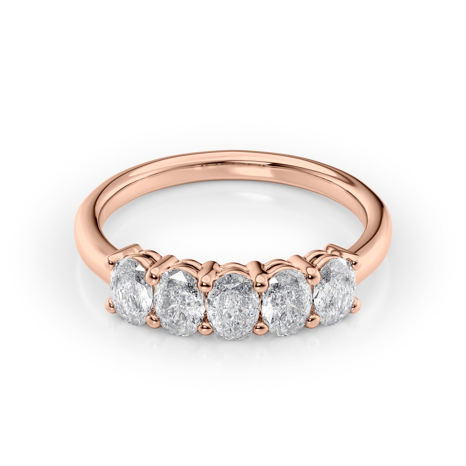 1ct Zelira Oval Cut Moissanite Ring - Rose Gold