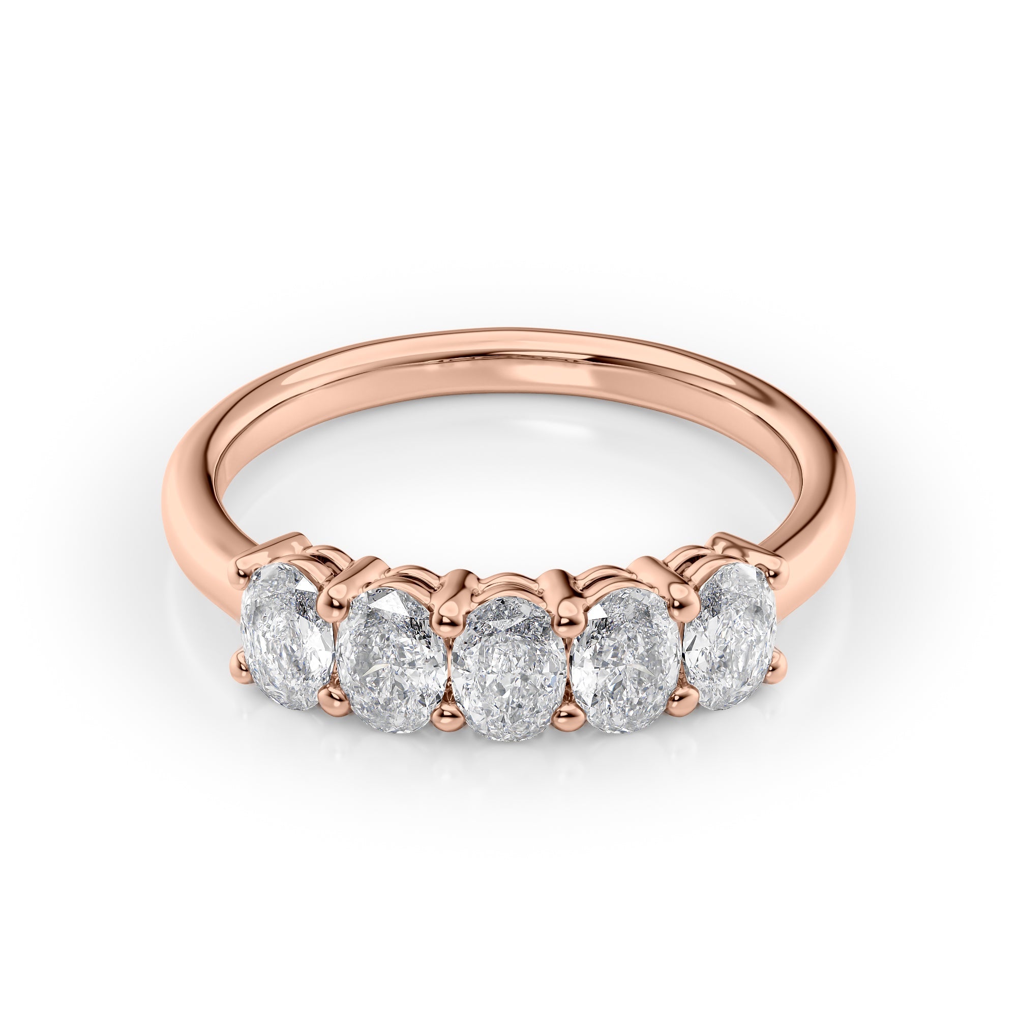 1ct Zelira Oval Cut Moissanite Ring - Rose Gold