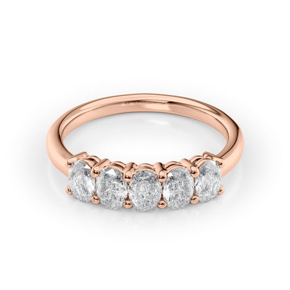 1ct Zelira Oval Cut Moissanite Ring - Rose Gold