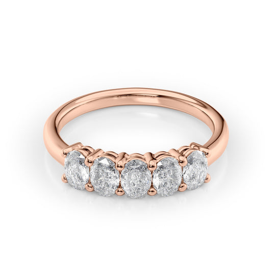 1ct Zelira Oval Cut Moissanite Ring - Rose Gold