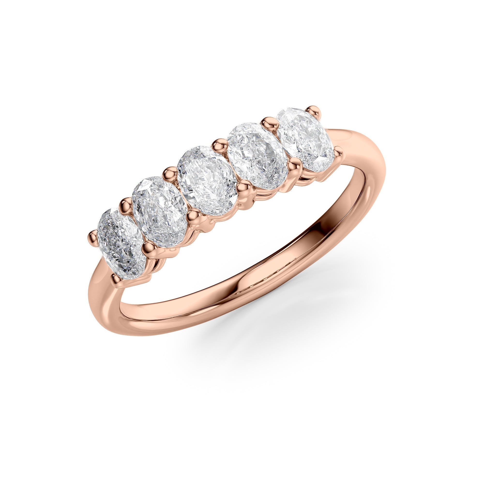 1ct Zelira Oval Cut Moissanite Ring - Rose Gold