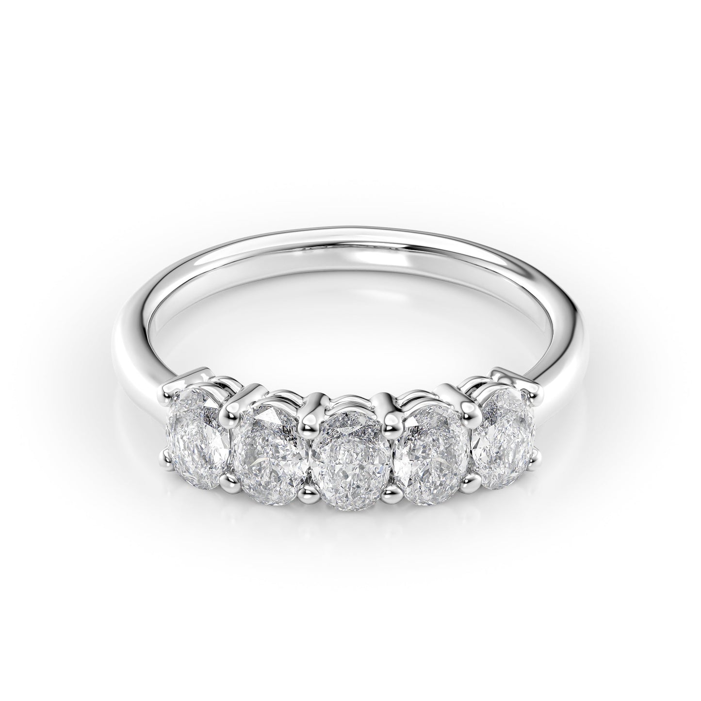 1ct Zelira Oval Cut Moissanite Ring - Silver