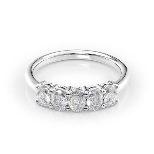 1ct Zelira Oval Cut Moissanite Ring - Silver