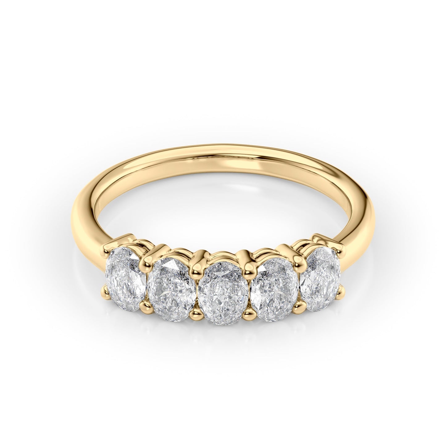 1ct Zelira Oval Cut Moissanite Ring - Gold