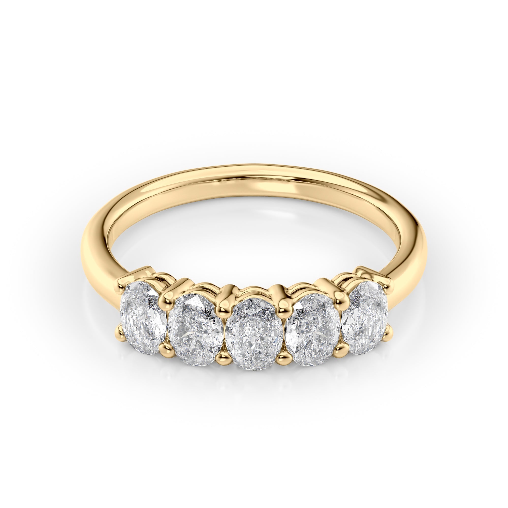 1ct Zelira Oval Cut Moissanite Ring - Gold