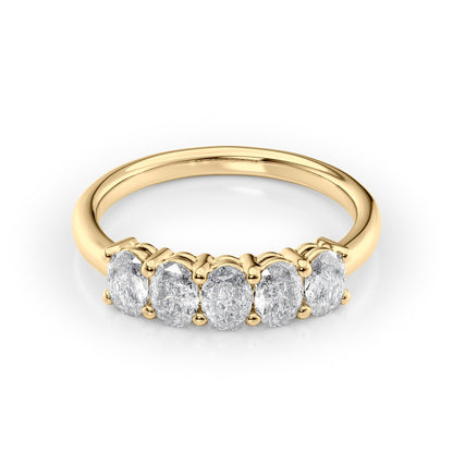 1ct Zelira Oval Cut Moissanite Ring - Gold