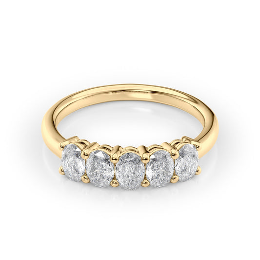 1ct Zelira Oval Cut Moissanite Ring - Gold