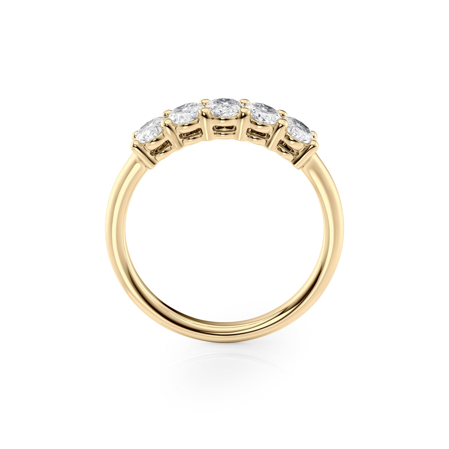 1ct Zelira Oval Cut Moissanite Ring - Gold