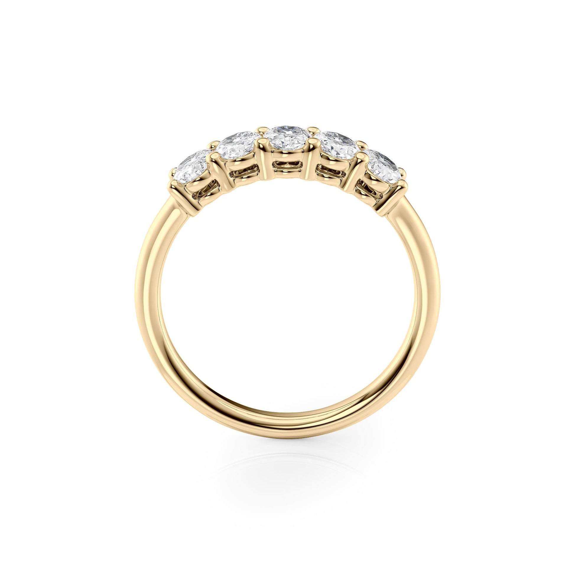 1ct Zelira Oval Cut Moissanite Ring - Gold