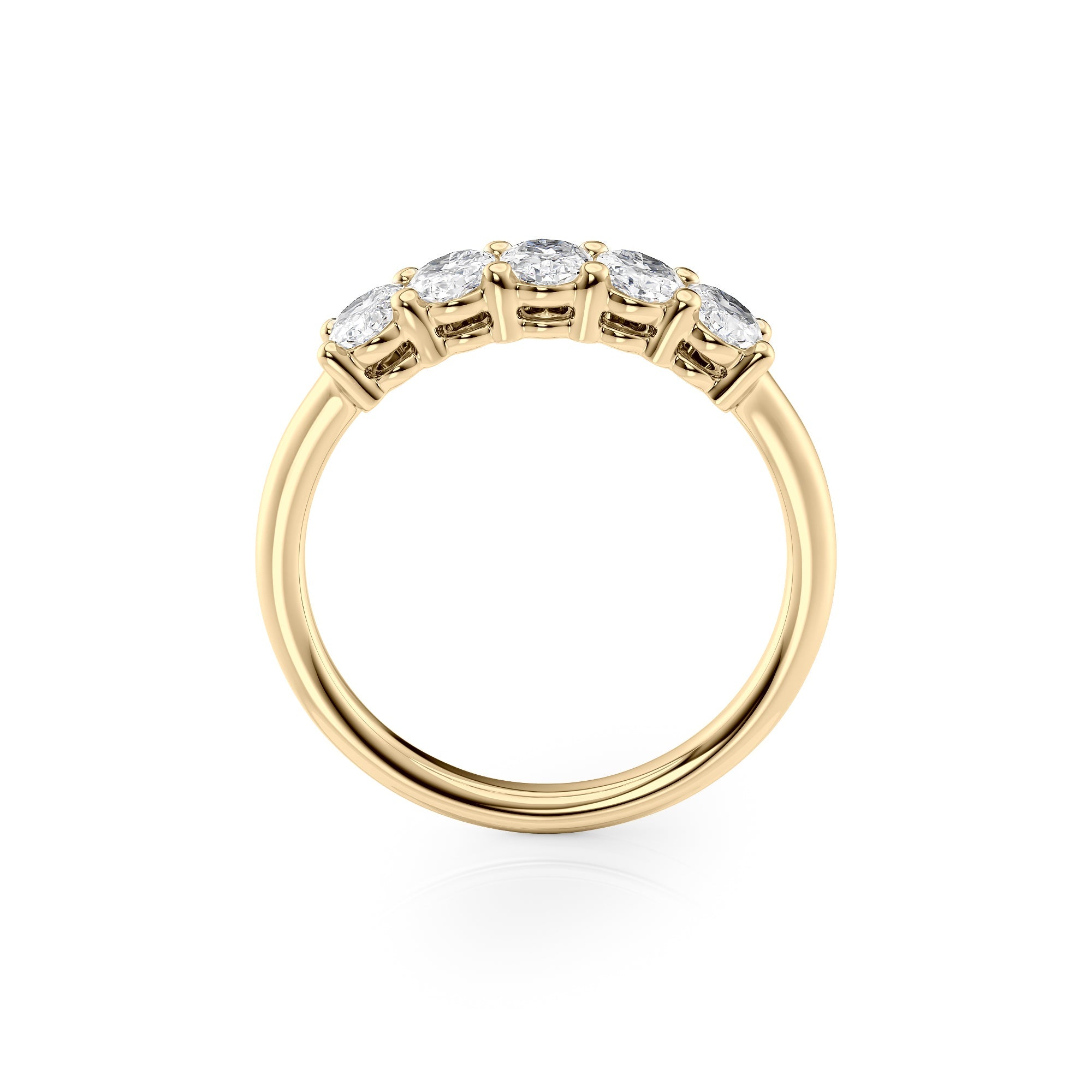1ct Zelira Oval Cut Moissanite Ring - Gold