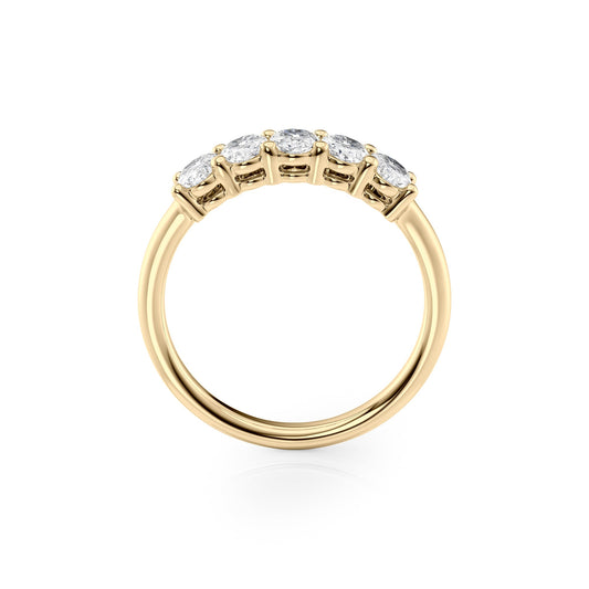 1ct Zelira Oval Cut Moissanite Ring - Gold