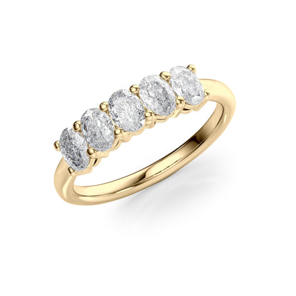 1ct Zelira Oval Cut Moissanite Ring - Gold