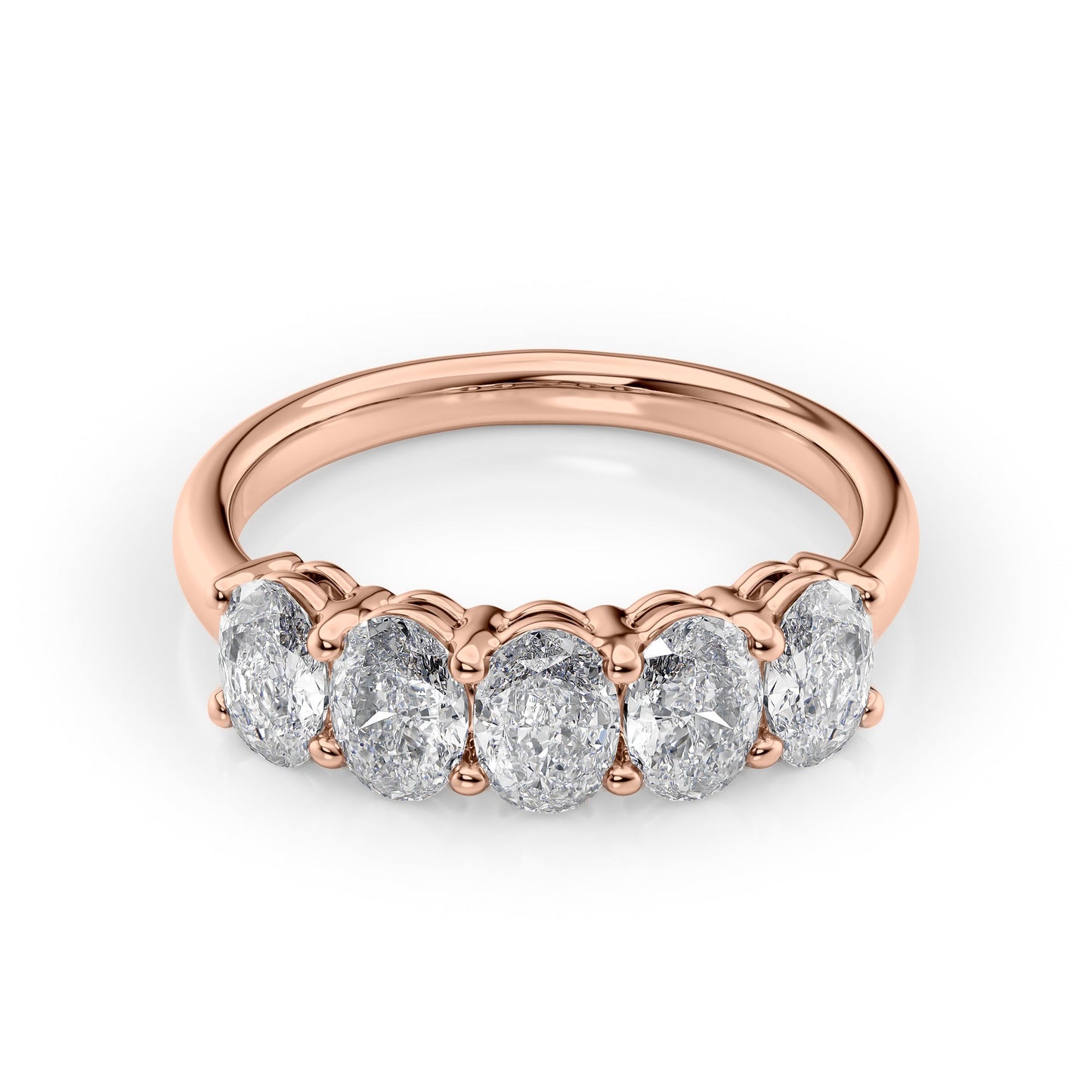 1.5ct Sarala Oval Cut Moissanite Ring - Rose Gold