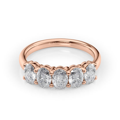 1.5ct Sarala Oval Cut Moissanite Ring - Rose Gold