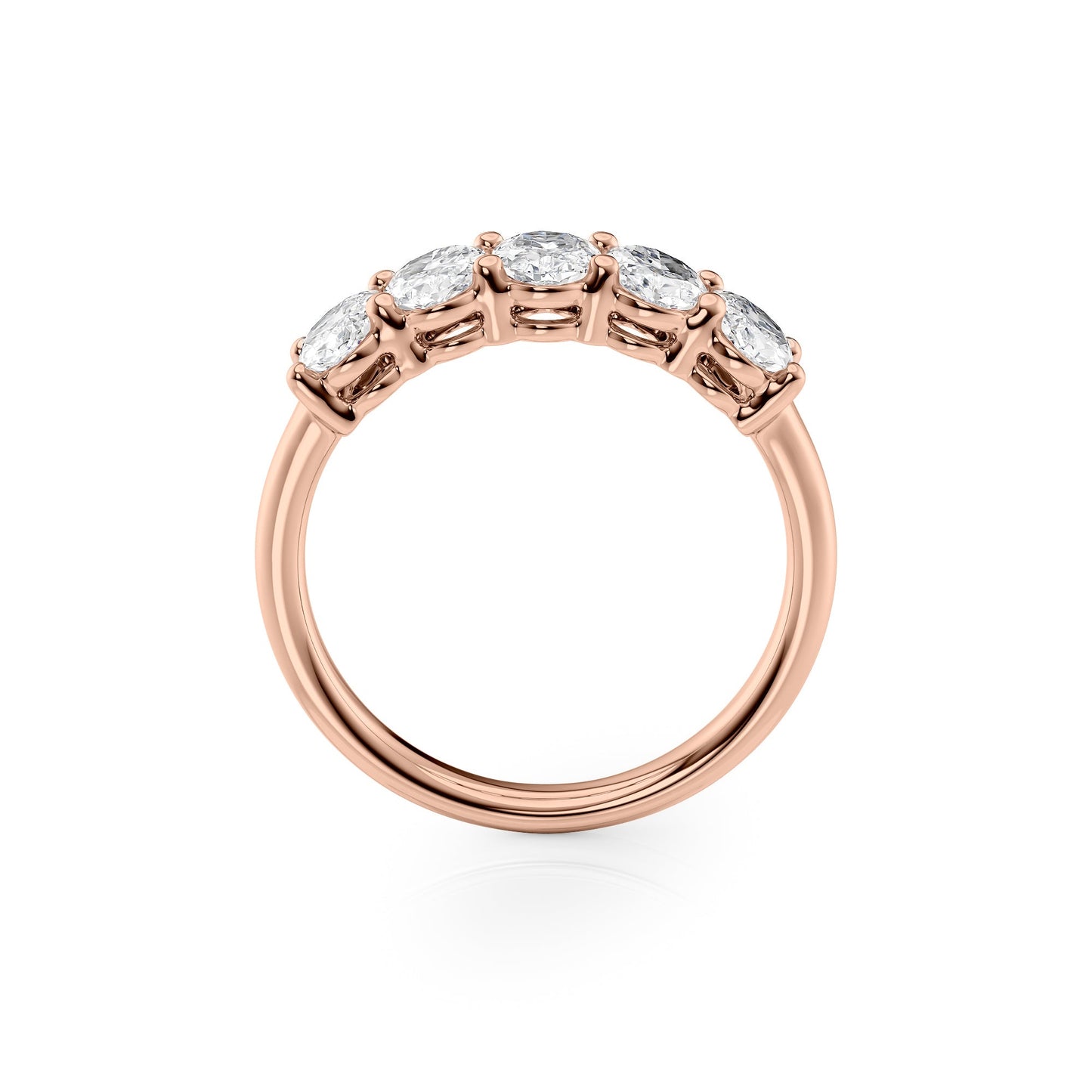 1.5ct Sarala Oval Cut Moissanite Ring - Rose Gold