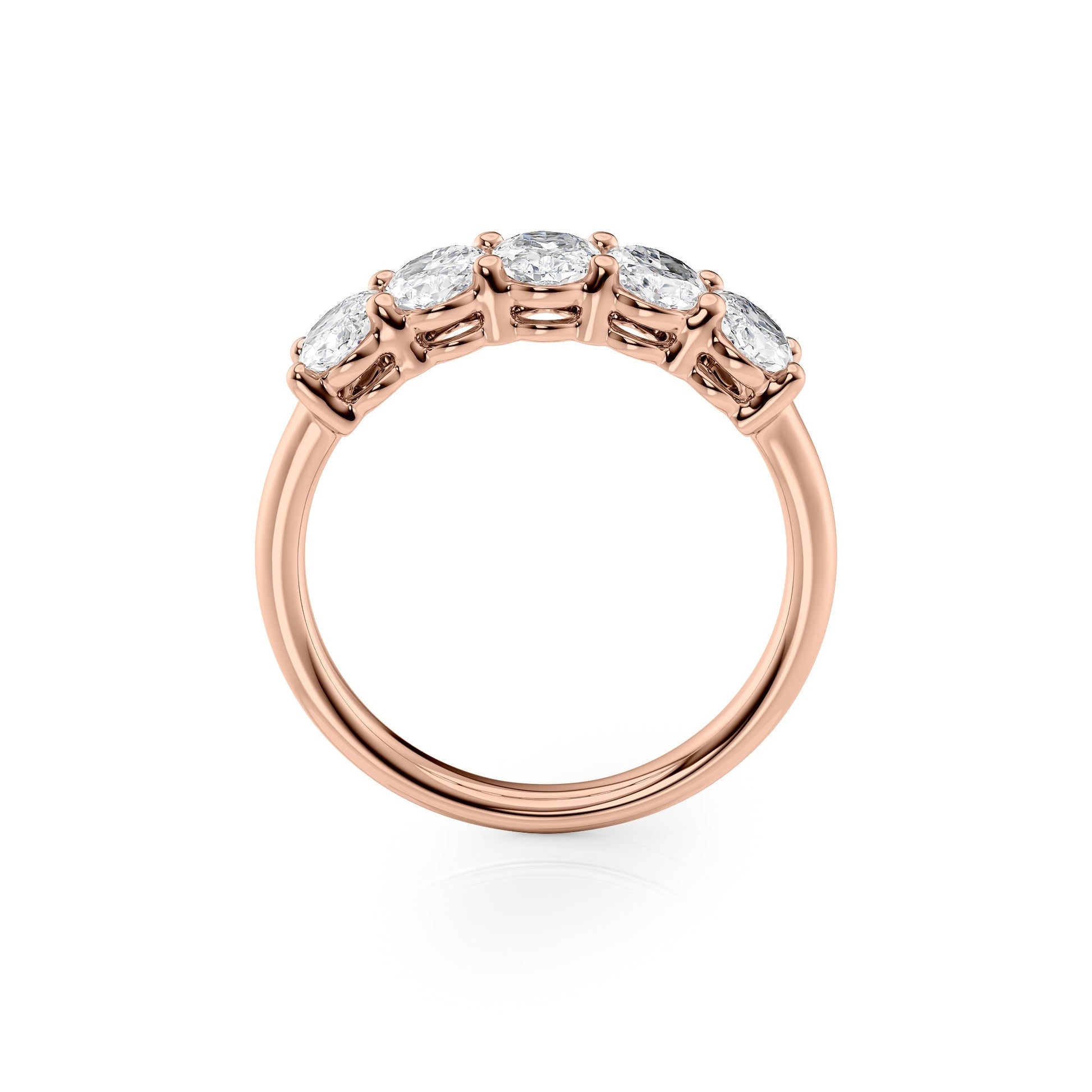 1.5ct Sarala Oval Cut Moissanite Ring - Rose Gold