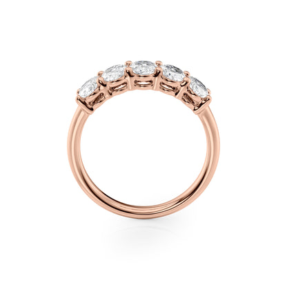 1.5ct Sarala Oval Cut Moissanite Ring - Rose Gold