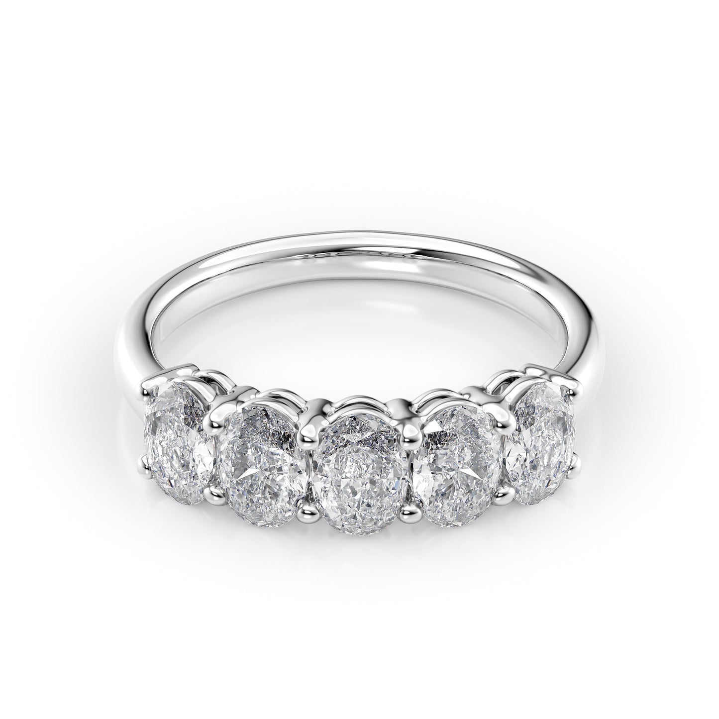 1.5ct Sarala Oval Cut Moissanite Ring - Silver