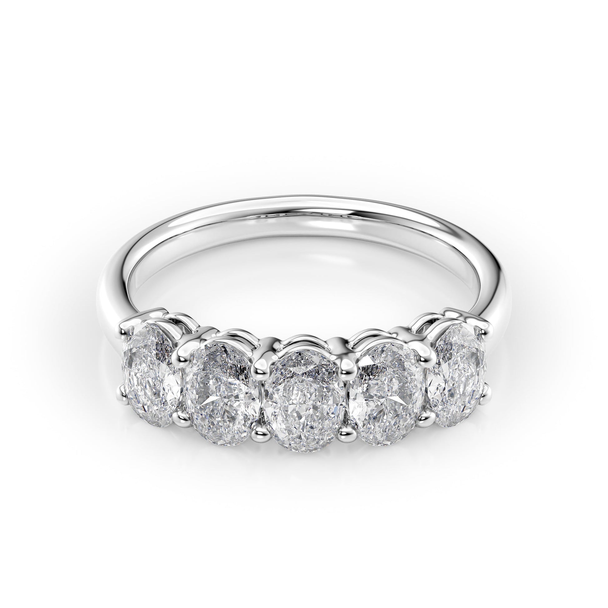 1.5ct Sarala Oval Cut Moissanite Ring - Silver
