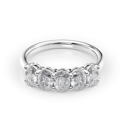 1.5ct Sarala Oval Cut Moissanite Ring - Silver