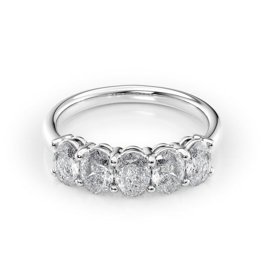 1.5ct Sarala Oval Cut Moissanite Ring - Silver