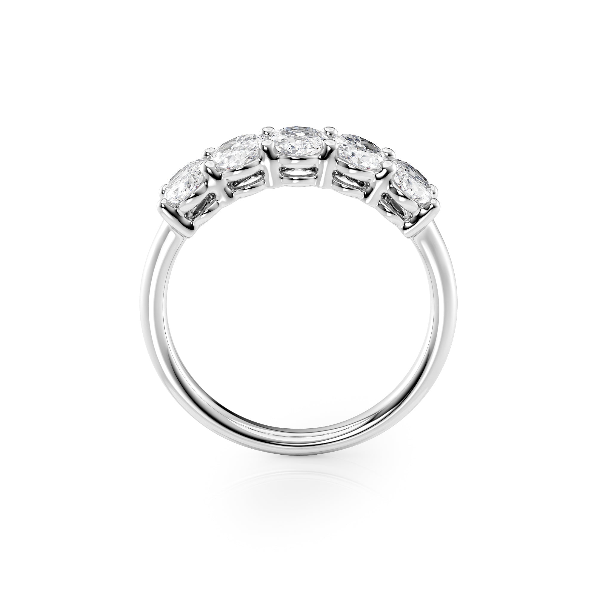 1.5ct Sarala Oval Cut Moissanite Ring - Silver
