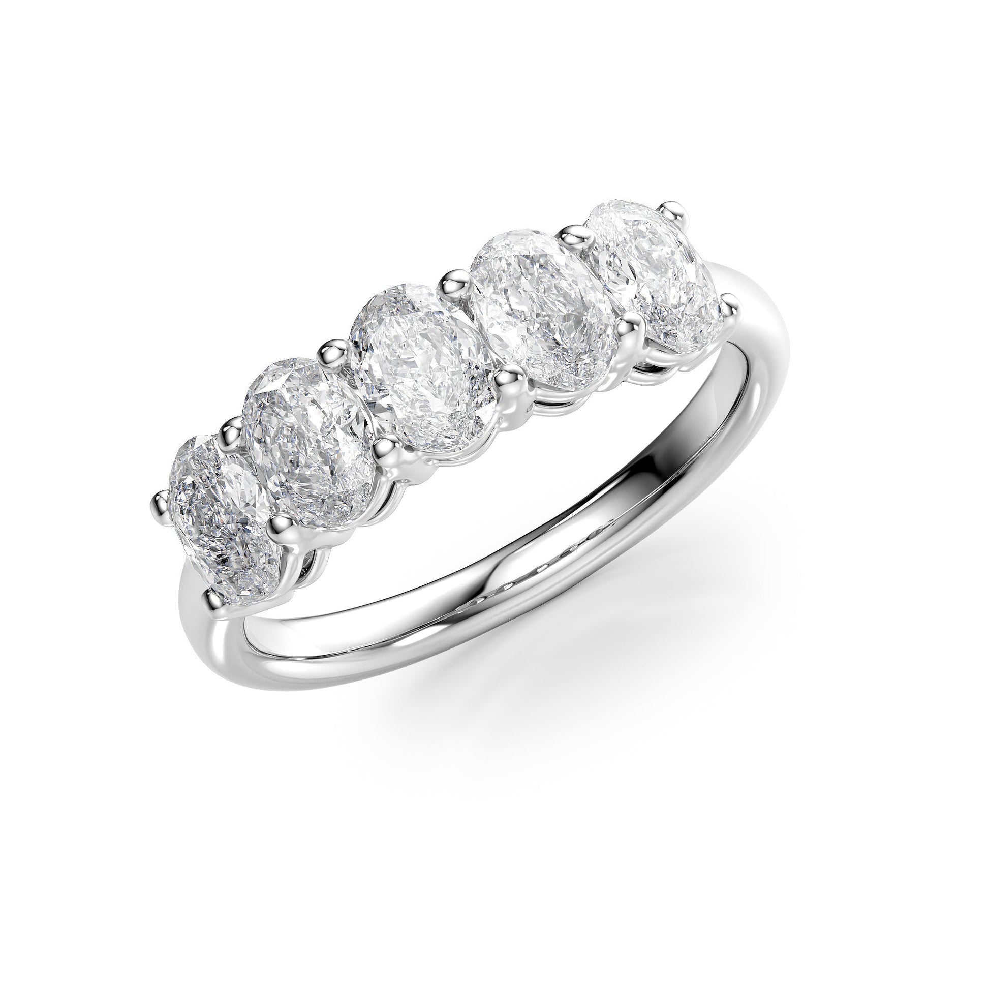 1.5ct Sarala Oval Cut Moissanite Ring - Silver